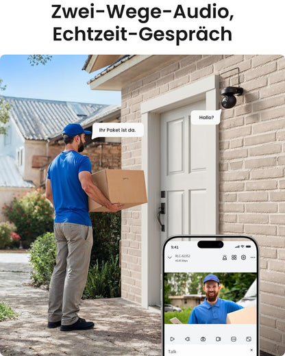 Reolink E1 Outdoor 5MP PTZ Überwachungskamera WLAN, 3X optischer Zoom