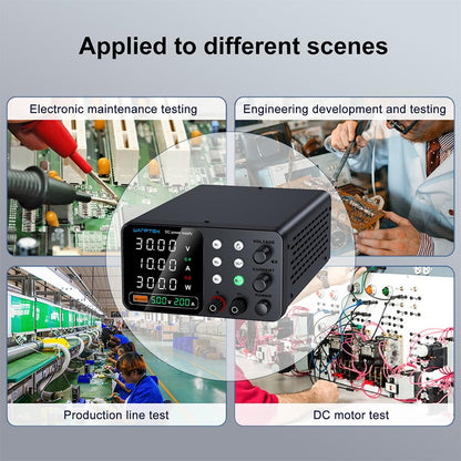 WANPTEK POWER Labornetzteil 30V 10A Labornetzgerät mit 3-Speicher und Sperrschlüssel, Netzgerät Regelbar mit OCP-Schutz/Ausgänge/USB-Schnellladung / 4-stellige LED-Anzeige