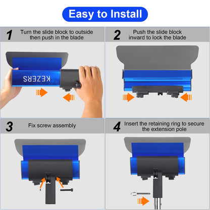 KEZERS Flächenspachtel-Set – 30, 55, 80 cm Edelstahlklingen