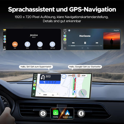 Volam Carplay Android Auto Display 10.25 Zoll - Netflix, Kamera