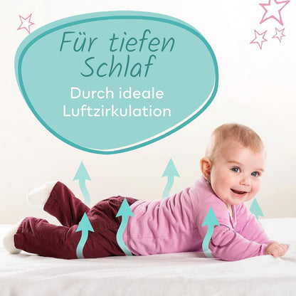Sun Garden Baby-Kindermatratze mit Trittkante Oeko-Tex - 70x140 cm