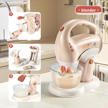LOVE LIFE Kinderküche Spielset mit Kaffeemaschine, Mixer & Toaster