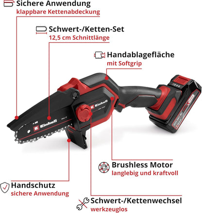 Einhell GE-PS 18/15 Li Akku-Astkettensäge – Power X-Change Bag Kit