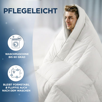 Samthus Bettdecke 200x200 cm Ganzjahresdecke aus Baumwolle