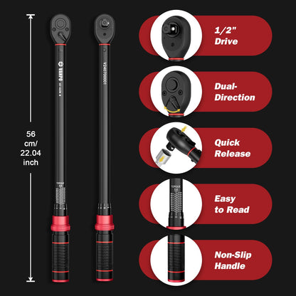 VANPO Drehmomentschlüssel Set 1/2 Zoll 60-460 Nm, 3-teilig
