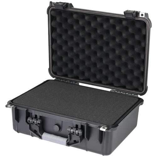 HMF ODK100 Outdoor-Fotokoffer, Transportkoffer mit Rasterschaumstoff aus schlagfestem Kunststoff mit Tragegriff