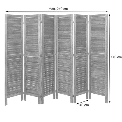 Mendler HWC-G30 Paravent Raumteiler – Anthrazit 170x240cm