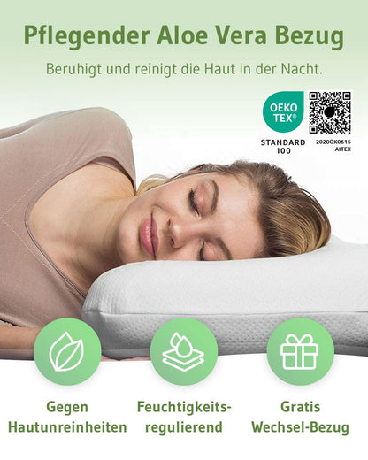 NuMOON Orthopädisches Nackenstützkissen – Seitenschläfer HWS