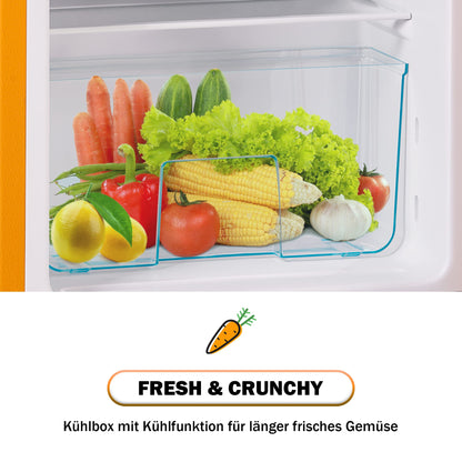 Merax Retro Mini Kühlschrank Gefrierkombination Zweitürig - Gelb
