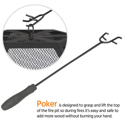 Yaheetech Feuerschale Ø 61cm Sechseckig mit Funkenschutz