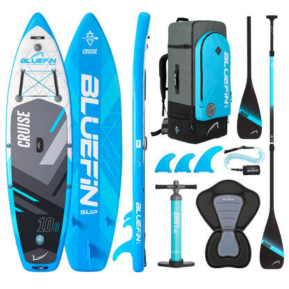 Bluefin SUP CRUISE 2020 Stand Up Paddle Board Set - Blau 10"8'