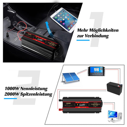 Seamuing 2000W Wechselrichter 12V auf 230V für Auto LKW