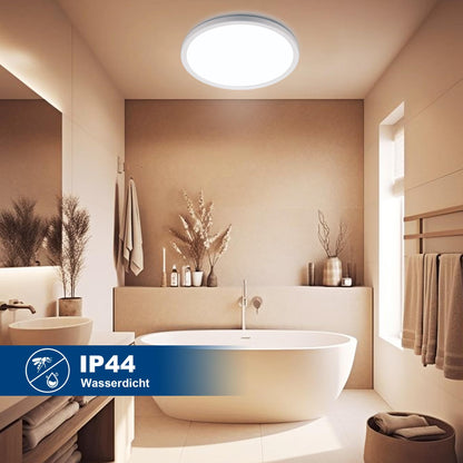 ONDTA Ultra Dünne LED Deckenleuchte Dimmbar – Ø57 cm Weiss Rund