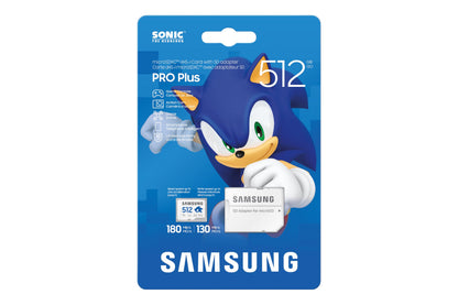 Samsung Sonic the Hedgehog microSD Karte 512GB + SD-Adapter