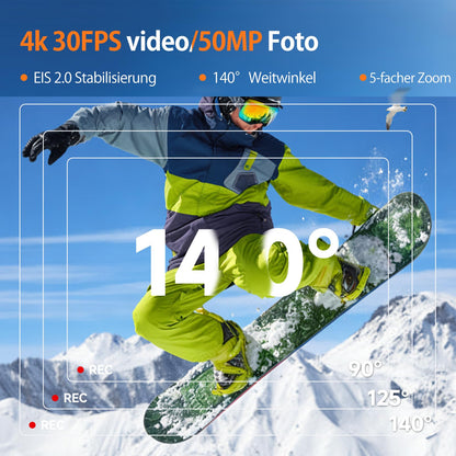 SVBONY SVGo2 4K Action-Kamera, wasserdicht bis 30 m, Dual-Screen