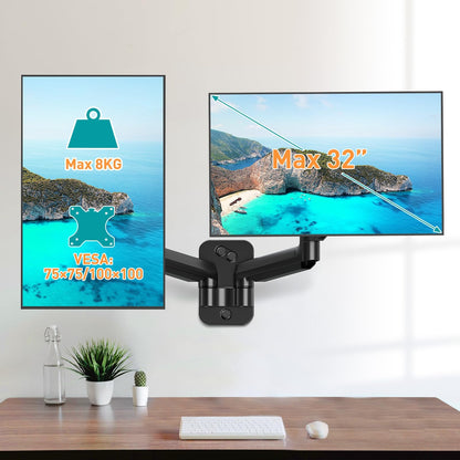 ELIVED Dual Monitor Wandhalterung Gasdruckfeder EV6022