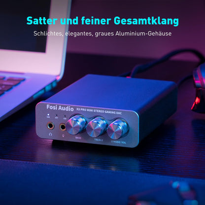 Fosi Audio K5 Pro HiFi Kopfhörerverstärker USB DAC Gaming