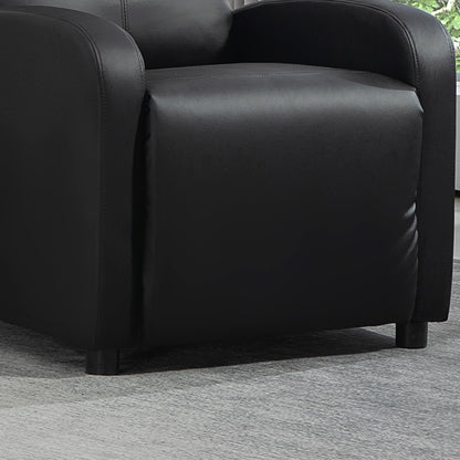 HOMCOM Relaxsessel Sessel mit Liegefunktion - Kunstleder Schwarz