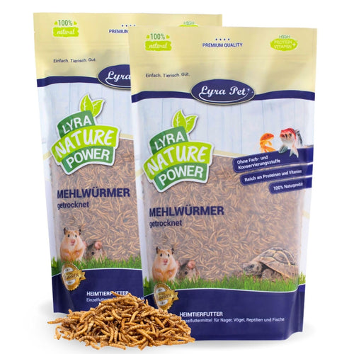 Lyra Pet® Mehlwürmer getrocknet Protein-Vogelfutter 10 kg