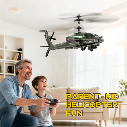 XIKOTEC RC Helikopter Militär, ferngesteuert mit LED, 2 Akkus, grün