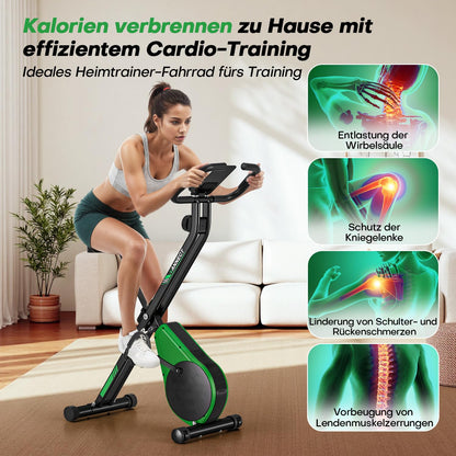 VANNECT X-Bike Heimtrainer klappbar, Ergometer bis 150 kg