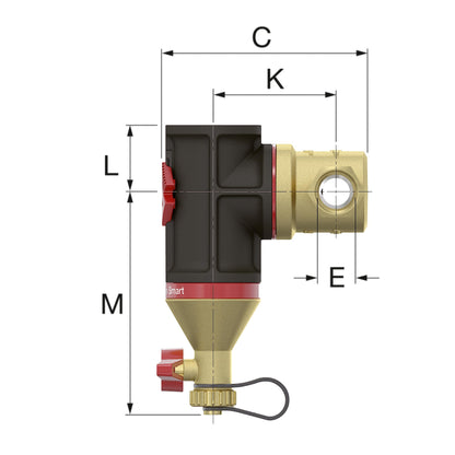 Flamco Clean Smart G 1" F Magnet Schlammabscheider Messing