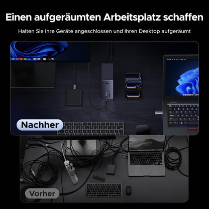 UGREEN Revodok Pro Docking Station mit M.2 NVMe Gehäuse, USB-C Hub