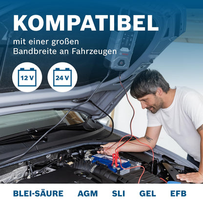 Bosch C70 Autobatterie-Ladegerät – 10A Erhaltungsladung 12V/24V