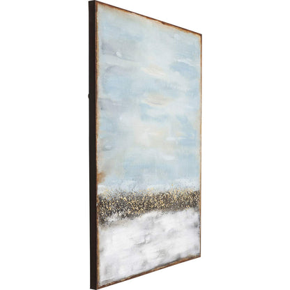 Kare Design Acrylbild Abstract Horizon Grau/Gold 120x90cm