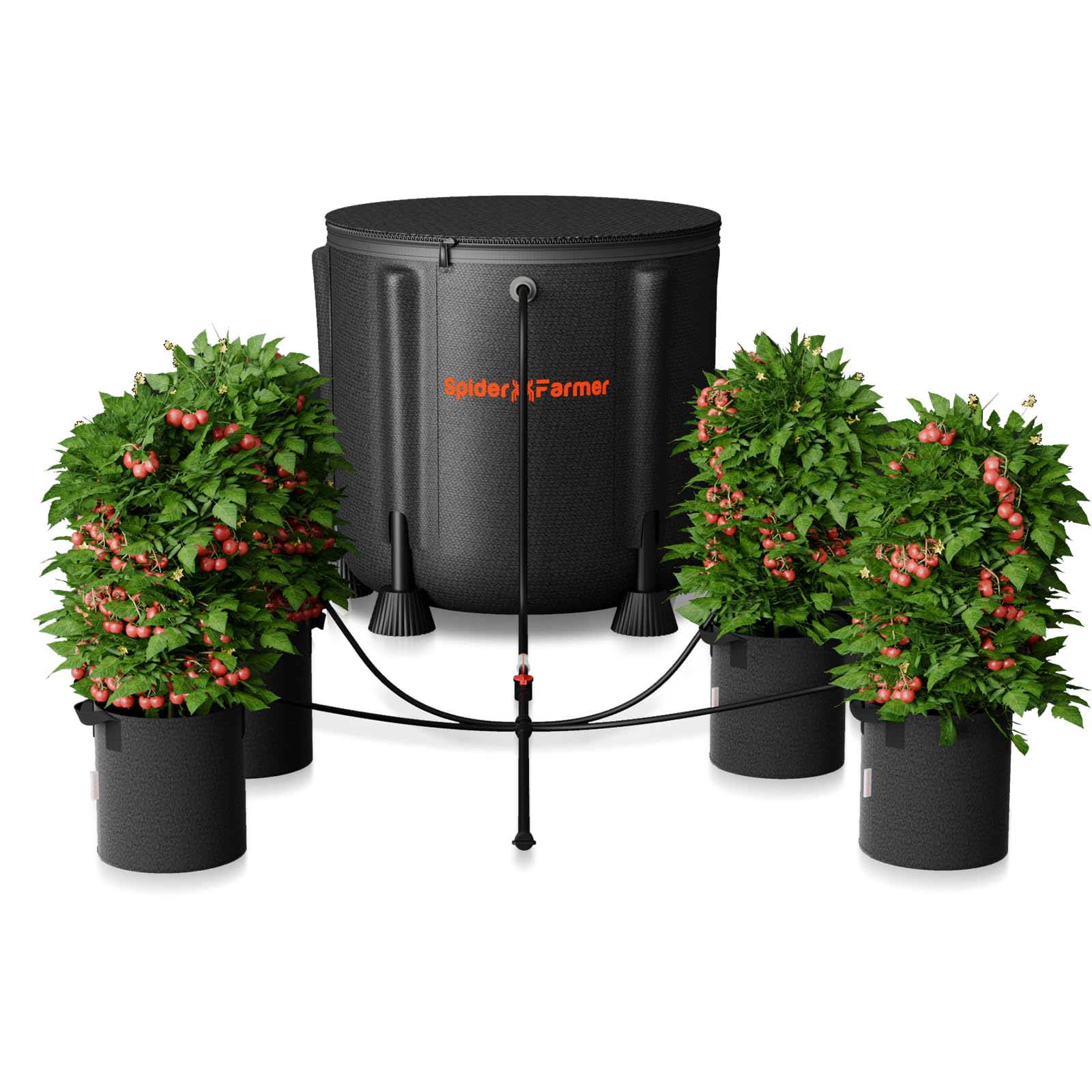 Spider Farmer Automatisches Bewässerungssystem 50 L mit 25W Pumpe, Eimer und 8 Tropf-Emitter