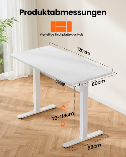 ErGear Elektrischer Steh-Sitz-Schreibtisch 120x60 cm