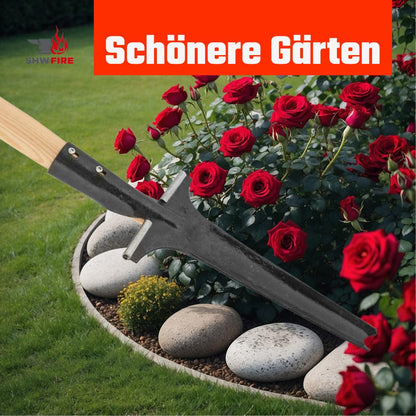 SHW-FIRE Unkrautstecher Profi mit 82 cm Eschenholzstiel und Tritt