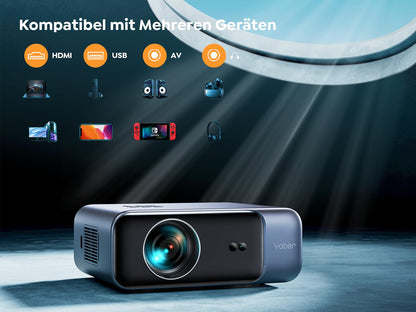 YABER Heimkino Beamer 1080P Full HD – Auto Fokus WiFi 6