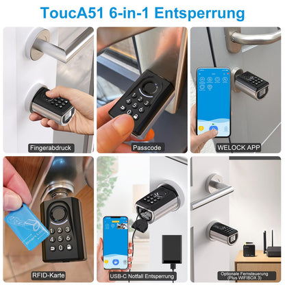 WELOCK ToucA51 Elektronisches Türschloss mit Fingerabdruck