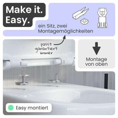 instmaier Alma WC-Sitz Absenkautomatik D-Form Weiss Duroplast