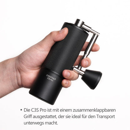 TIMEMORE Chestnut C3S Pro Manuelle Ganzmetall Kaffeemühle – Schwarz