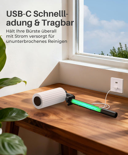 LyriFine Elektrische Teleskop-Waschbürste mit Wasseranschluss 6,2 m