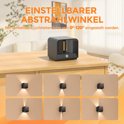 GEARLITE LED Wandleuchte mit Bewegungsmelder, aufladbar, 4er-Set