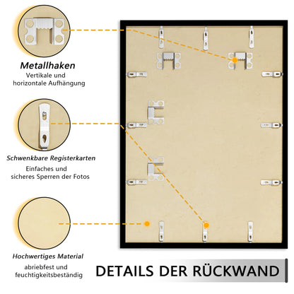 Tinkeps Bilderrahmen 50x70 cm, schwarz, 3er-Pack aus Holzwerkstoff