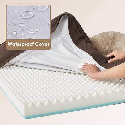 EHEYCIGA Orthopädisches Hundebett Memory Foam - Für kleine Hunde, Braun