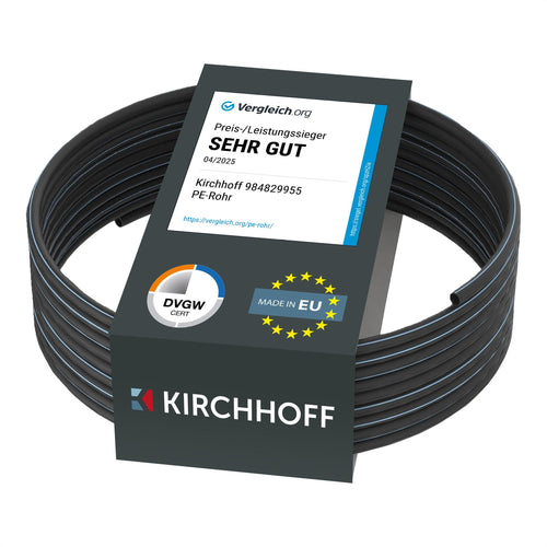 Kirchhoff HDPE Rohr 32 mm x 25 m | PE Verlegerohr, DVGW geprüft