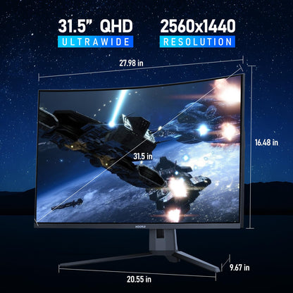 KOORUI Curved Gaming Bildschirm 32" QHD 170Hz VA Panel