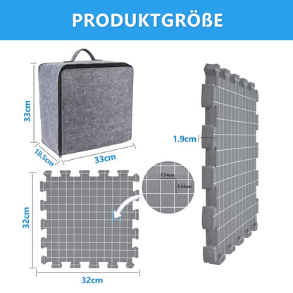 Yrangee Blockiermatten Set, 9 Spannmatten mit Raster für Stricken