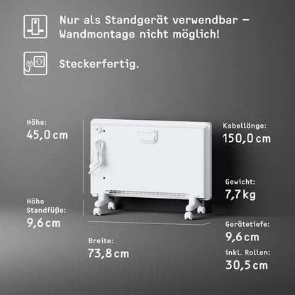 Stiebel Eltron Standkonvektor EG-50-TR2-PM, Elektroheizung 2 kW