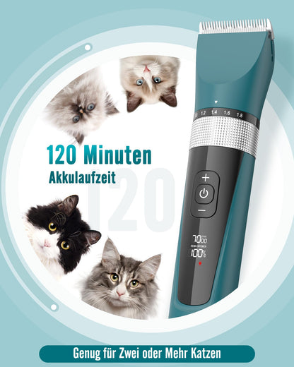 oneisall Katzenschermaschine leise, 5 Geschwindigkeiten, Grün
