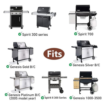 GFTIME 7638 Gusseisen-Grillplatte für Weber Spirit 300 Serie, 44,5 cm