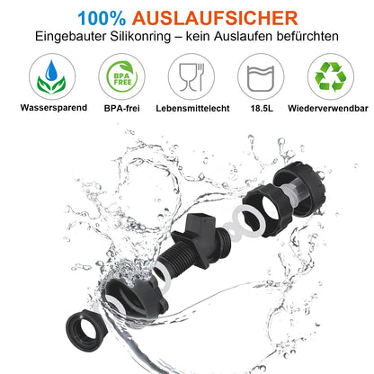 Umikk Trinkwasserkanister mit Hahn, BPA-frei, 10-18 L, Camping