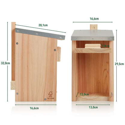 Steady Nature Meisennistkasten aus FSC-Holz, 28/32 mm Einfluglöcher