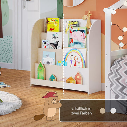 Bellabino Baru Montessori Kinderbücherregal Kinderzimmer - Weiss