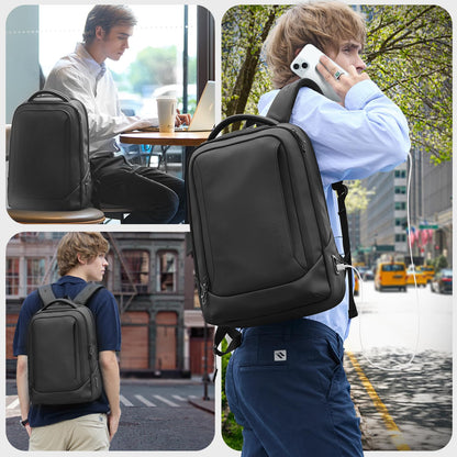 HEROIC KNIGHT Business Laptoprucksack 15,6 Zoll mit USB, schwarz